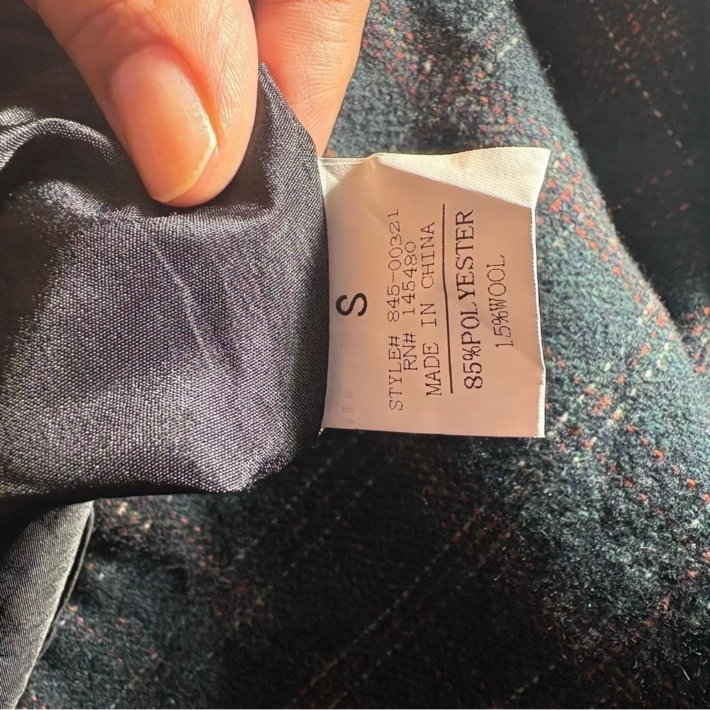Modern Vintage Plaid Tartan Blue Sleeveless Dress SZ S - Picture 6 of 8
